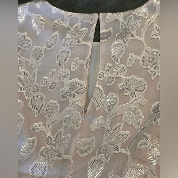 EXPRESS | Shimmery Peplum Pink Top - Picture 6 of 7